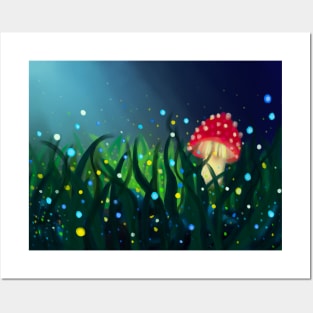 Mushroom Forest Posters and Art